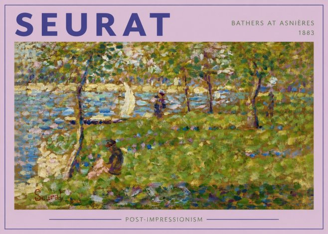 Seurat Bathers at Asnières I No4 - Poszter