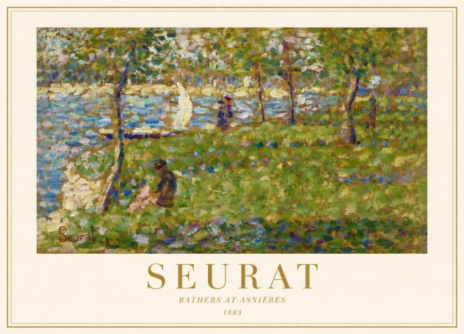 Seurat Bathers at Asnières I No5 - Poszter
