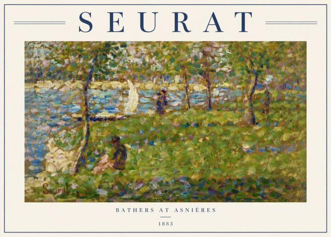 Seurat Bathers at Asnières I No6 - Poszter