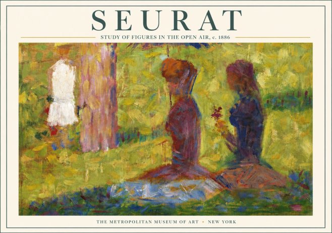 Seurat Study of Figures in the Open Air, C. 1886 No3 - Poszter