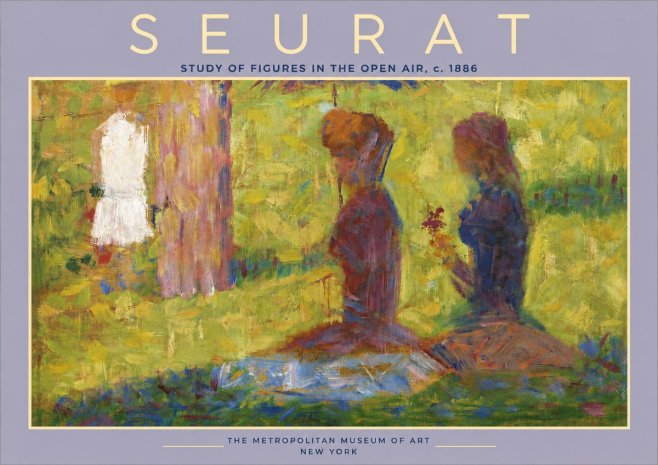 Seurat Study of Figures in the Open Air, C. 1886 No4 - Poszter