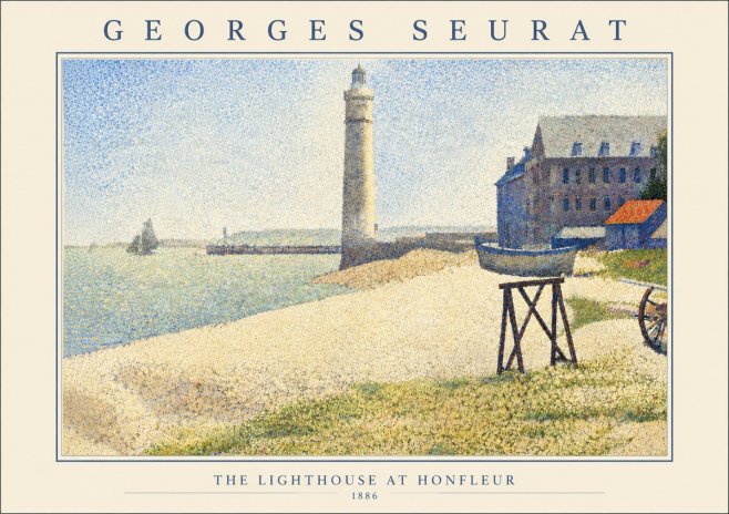 Seurat The Lighthouse at Honfleur No6 - Poszter