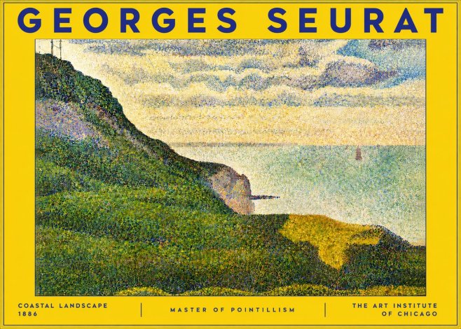 Seurat Coastal Landscape, 1886 No6 - Poszter