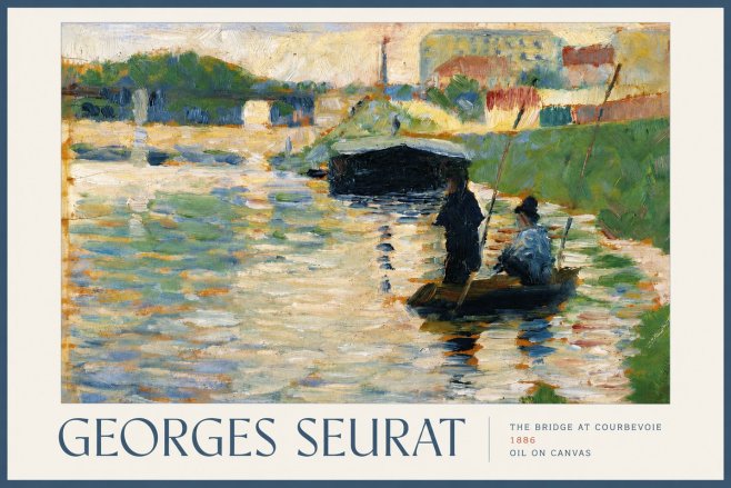 Seurat The Bridge at Courbevoie No2 - Poszter