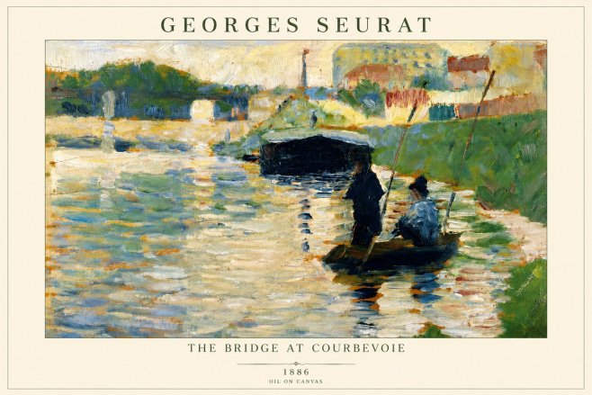 Seurat The Bridge at Courbevoie No3 - Poszter