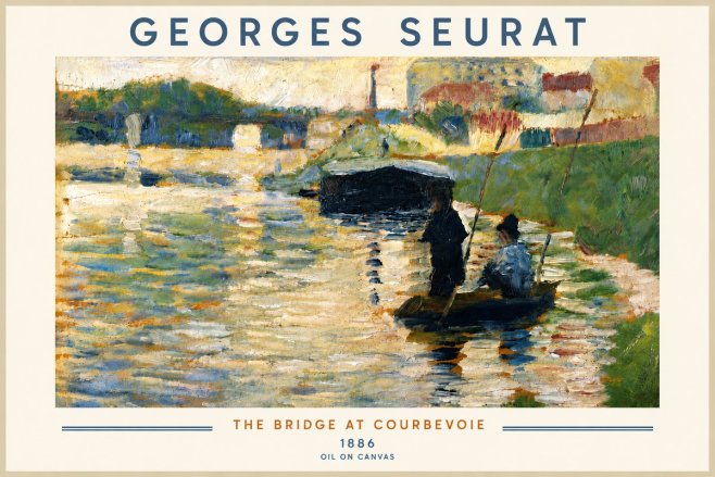 Seurat The Bridge at Courbevoie No6 - Poszter