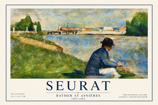 Seurat Bather at Asnières No3 - Poszter