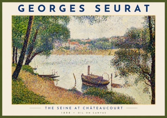 Seurat The Seine at Chateaucourt No6 - Poszter
