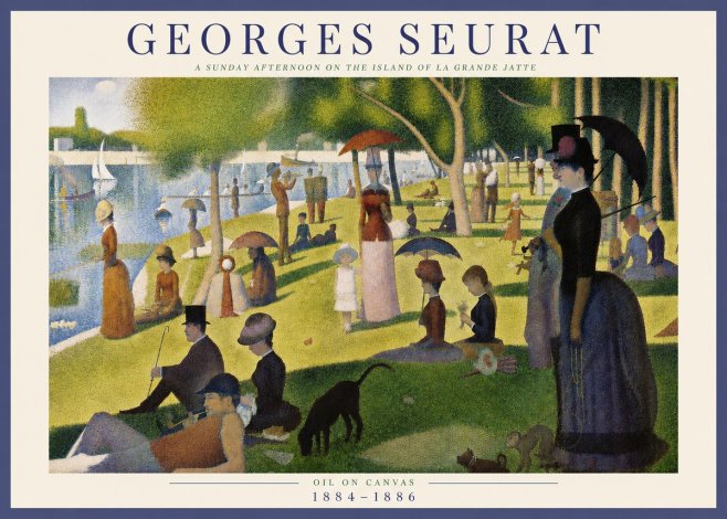 Seurat A Sunday Afternoon on the Island of La Grande Jatte III No4 - Poszter