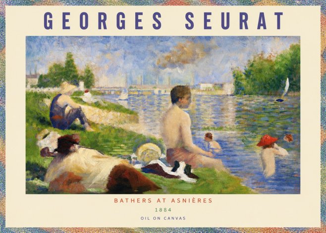 Seurat Bathers at Asnières III No3 - Poszter