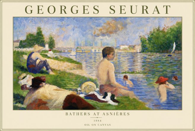 Seurat Bathers at Asnières III No5 - Poszter