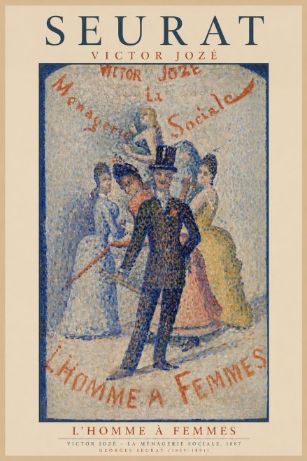 Seurat L'homme À Femmes No1 - Poszter
