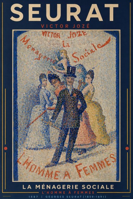 Seurat L'homme À Femmes No2 - Poszter