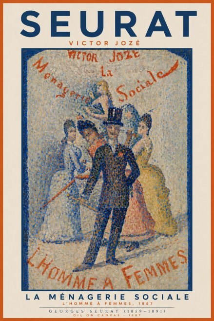 Seurat L'homme À Femmes No4 - Poszter