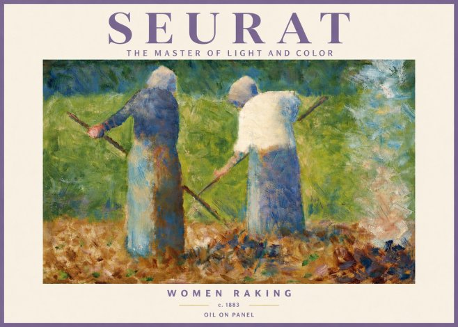 Seurat Women Raking No6 - Poszter