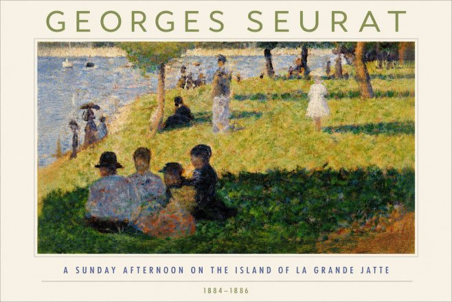 Seurat A Sunday Afternoon on the Island of La Grande Jatte IV No4 - Poszter