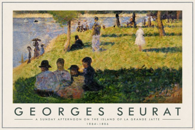 Seurat A Sunday Afternoon on the Island of La Grande Jatte IV No6 - Poszter