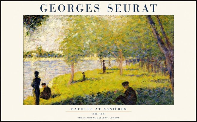 Seurat Bathers at Asnières IV No1 - Poszter