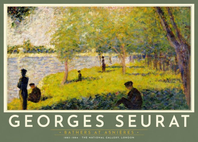 Seurat Bathers at Asnières IV No2 - Poszter