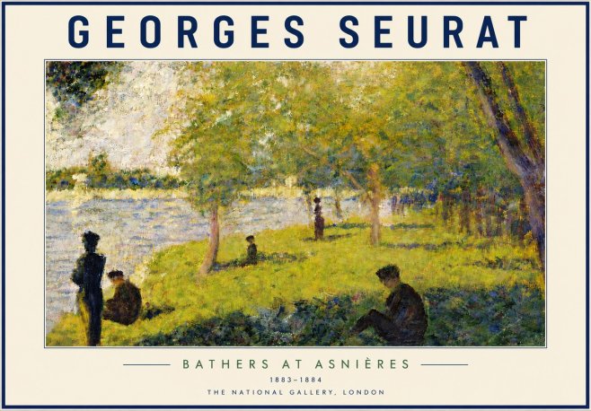 Seurat Bathers at Asnières IV No5 - Poszter