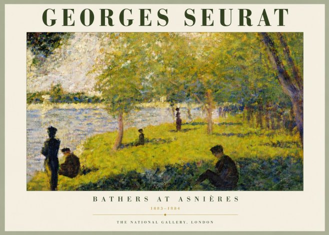 Seurat Bathers at Asnières IV No6 - Poszter