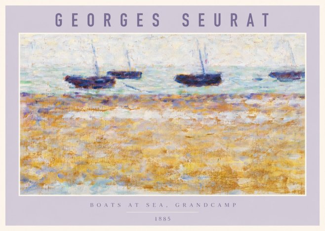 Seurat Boats at Sea, Grandcamp No6 - Poszter