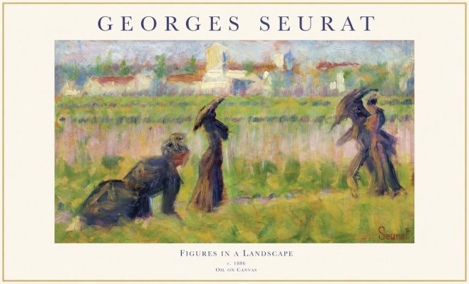 Seurat Figures in a Landscape No1 - Poszter