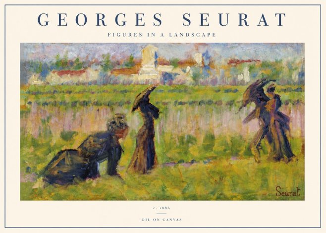 Seurat Figures in a Landscape No3 - Poszter