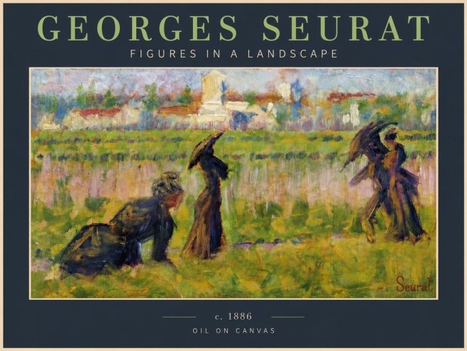 Seurat Figures in a Landscape No5 - Poszter