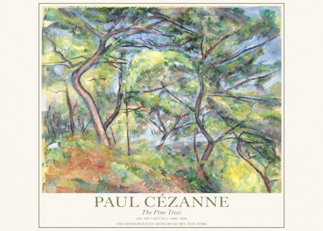 Paul Cézanne The Pine Trees No1 - Poszter
