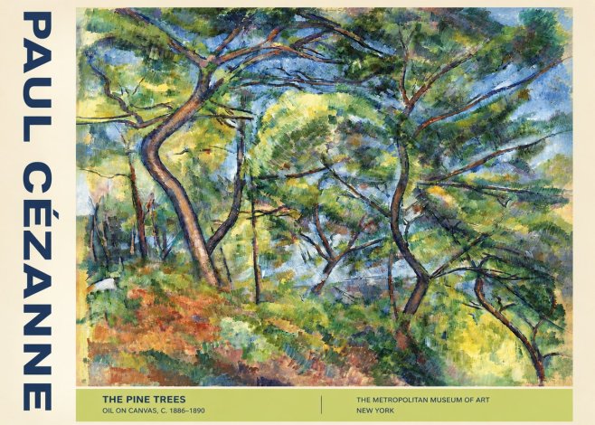 Paul Cézanne The Pine Trees No4 - Poszter