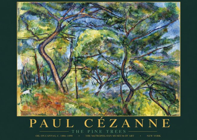 Paul Cézanne The Pine Trees No5 - Poszter