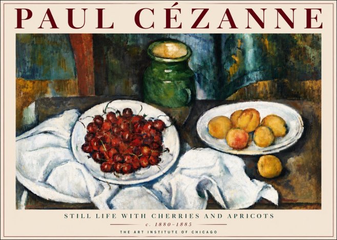 Paul Cézanne Still Life with Cherries and Apricots No6 - Poszter