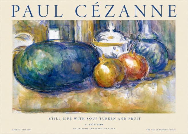 Paul Cézanne Still Life with Apples and Vessels No2 - Poszter