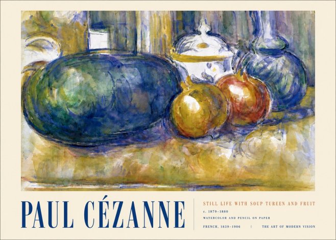 Paul Cézanne Still Life with Apples and Vessels No4 - Poszter