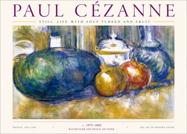 Paul Cézanne Still Life with Apples and Vessels No6 - Poszter
