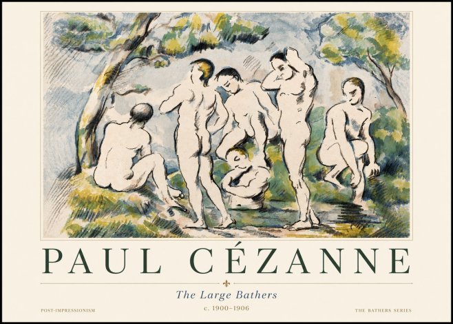 Paul Cézanne The Large Bathers I No5 - Poszter