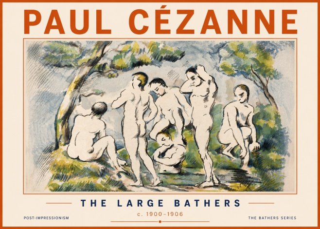 Paul Cézanne The Large Bathers I No6 - Poszter