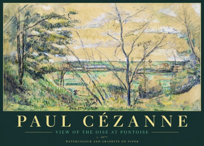 Paul Cézanne View of the Oise at Pontoise I No2 - Poszter