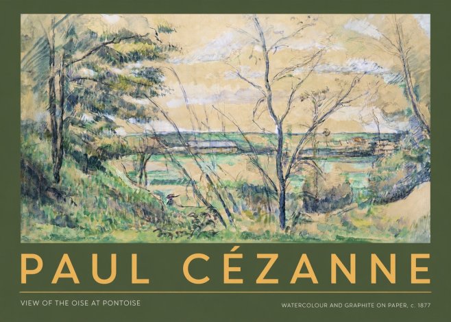 Paul Cézanne View of the Oise at Pontoise I No3 - Poszter