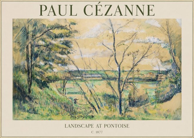 Paul Cézanne View of the Oise at Pontoise I No4 - Poszter