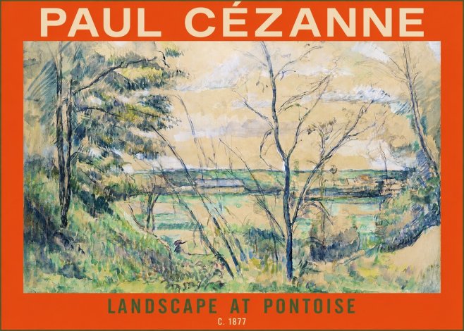 Paul Cézanne View of the Oise at Pontoise I No5 - Poszter