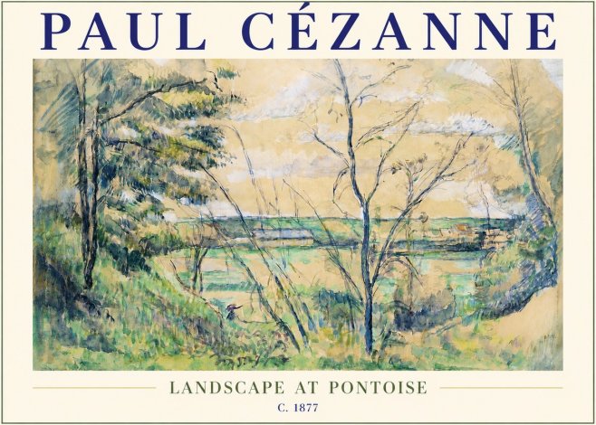 Paul Cézanne View of the Oise at Pontoise I No6 - Poszter