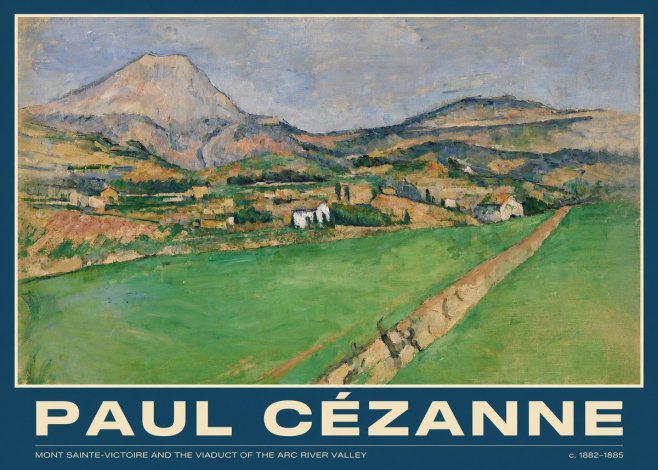 Paul Cézanne Mont Sainte-victoire and the Viaduct of the Arc River Valley No2 - Poszter