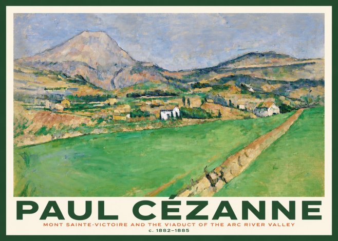 Paul Cézanne Mont Sainte-victoire and the Viaduct of the Arc River Valley No3 - Poszter