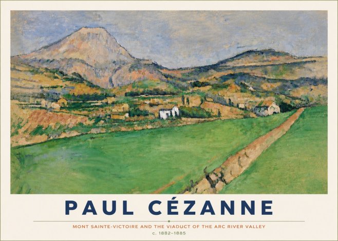 Paul Cézanne Mont Sainte-victoire and the Viaduct of the Arc River Valley No6 - Poszter