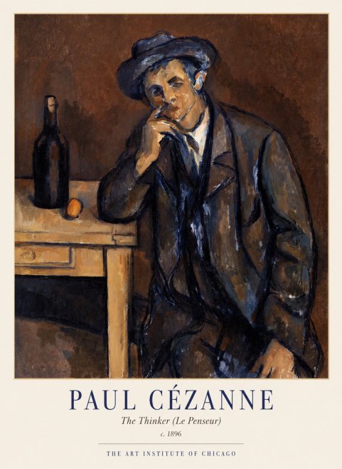 Paul Cézanne The Thinker (Le Penseur) No1 - Poszter