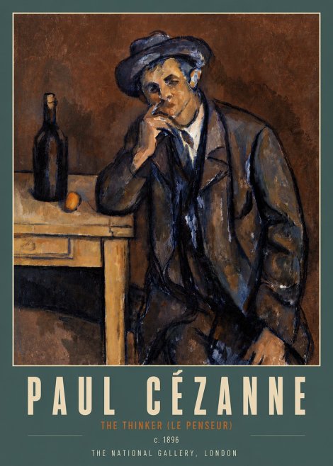 Paul Cézanne The Thinker (Le Penseur) No4 - Poszter