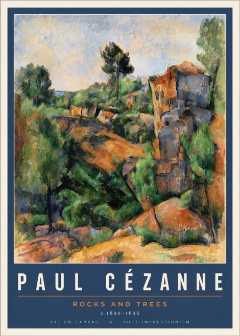Paul Cézanne Rocks and Trees I No2 - Poszter