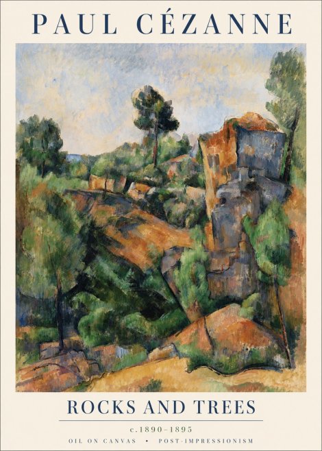 Paul Cézanne Rocks and Trees I No4 - Poszter